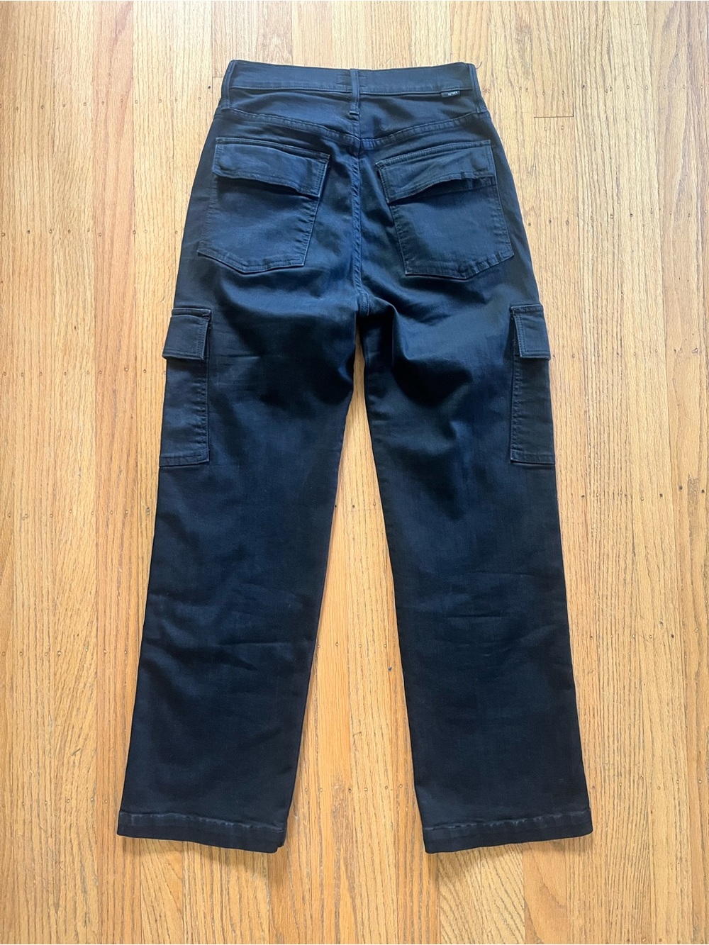 MOTHER Denim Rambler Cargo Ankle Black Not Guilty 26 - Picture 2 of 5